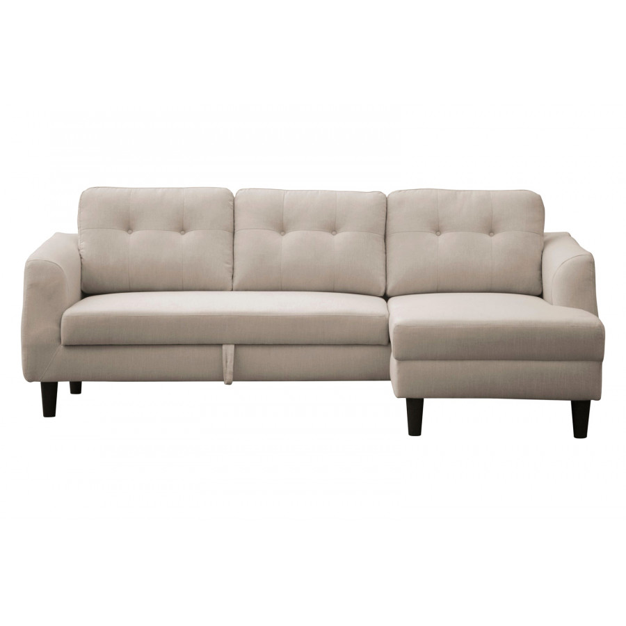 Moe's Belagio Sofa Bed With Chaise - Beige, Right Facing