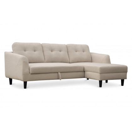 Moe's Belagio Sofa Bed With Chaise - Beige, Right Facing