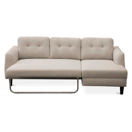 Moe's Belagio Sofa Bed With Chaise - Beige, Right Facing