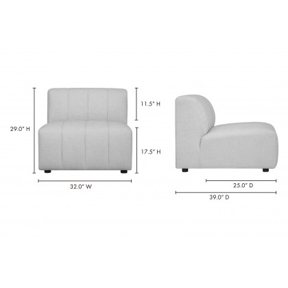 Moe's Lyric Slipper Chair - Beige