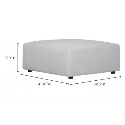 Moe's Lyric Ottoman - Beige