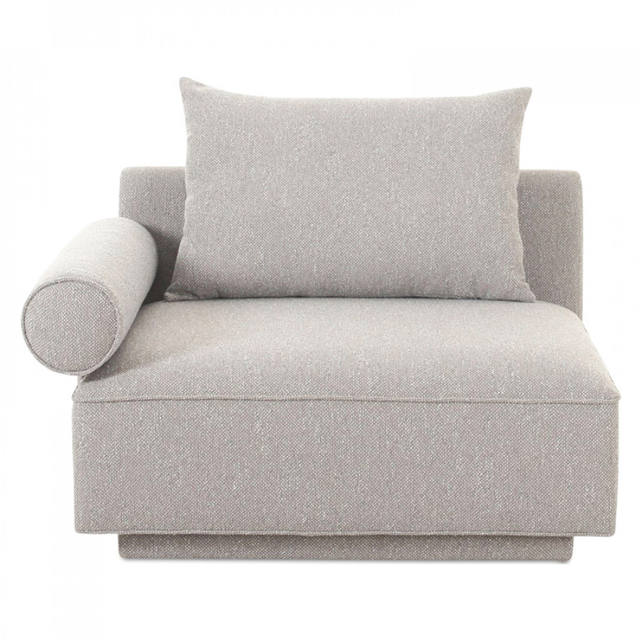 Moe's Rosello Contemporary Left Arm Chair - Light Gray