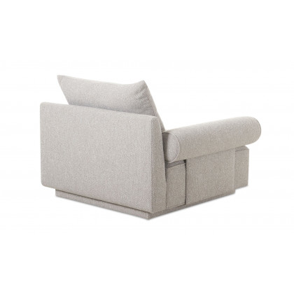 Moe's Rosello Contemporary Left Arm Chair - Light Gray