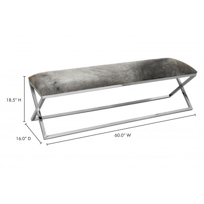 Moe's - Rossi Bench in Gray