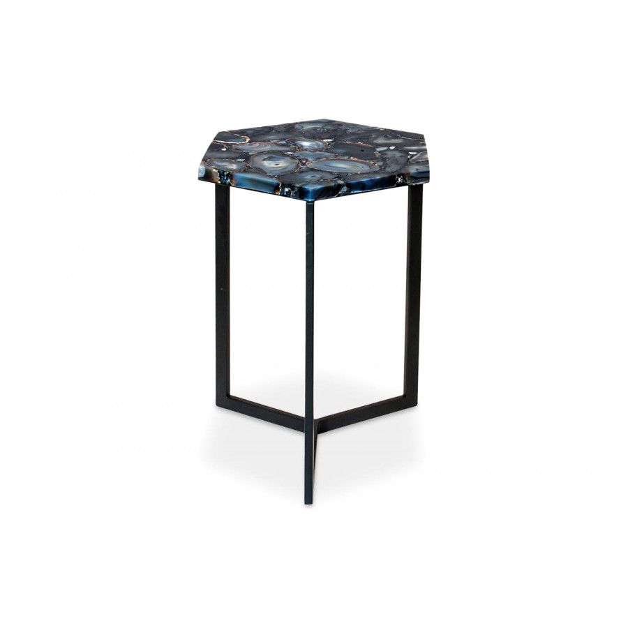 Moe's - Hexagon Agate Accent Table in Gray
