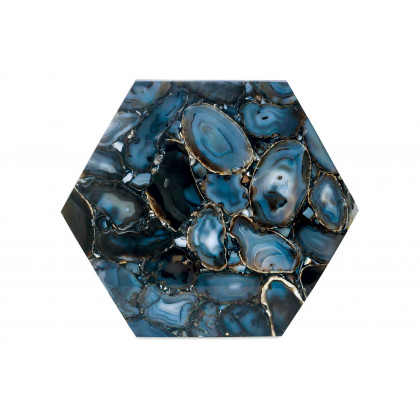 Moe's - Hexagon Agate Accent Table in Gray