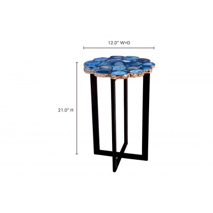 Moe's - Azul Agate Accent Table in Blue