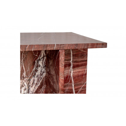 Moe's Blair Contemporary Accent Table - Rosso Levanto Marble