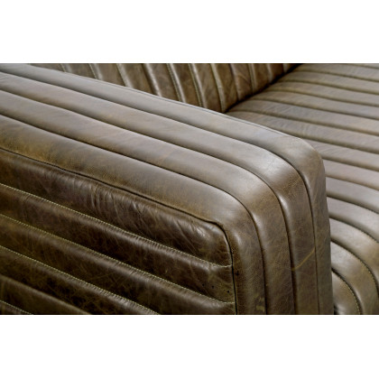 Moe's Castle Sofa - Charred Olive