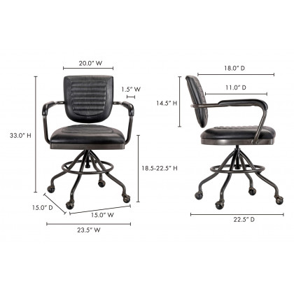 Moe's Foster Desk Chair - Black