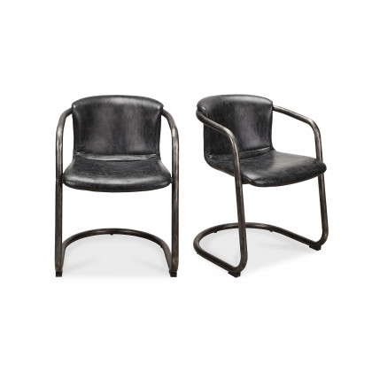Moe's Freeman Industrial Dining Chair Set of 2 - Black