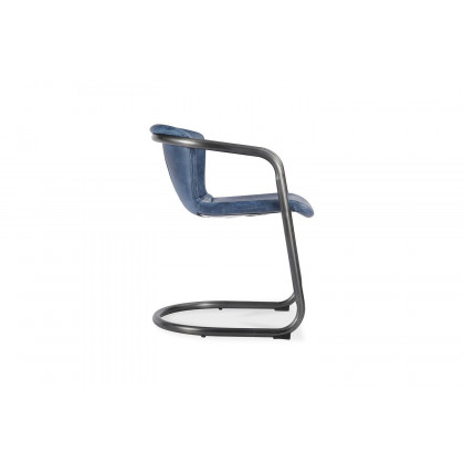 Moe's Freeman Industrial Dining Chair Set of 2 - Dark Blue