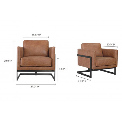 Moe's Luxley Club Chair - Cappuccino