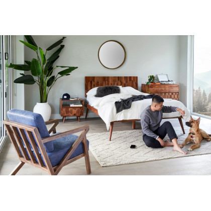 Moe's Drexel Armchair - Dark Blue