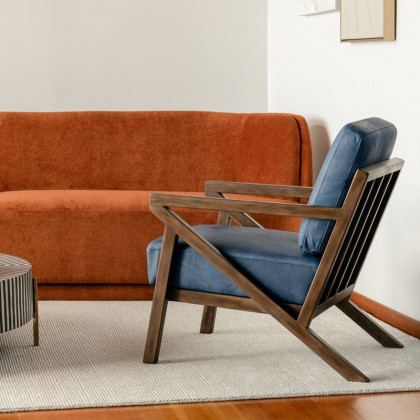 Moe's Drexel Armchair - Dark Blue