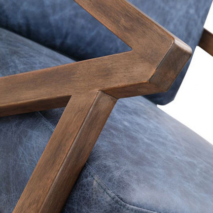 Moe's Drexel Armchair - Dark Blue
