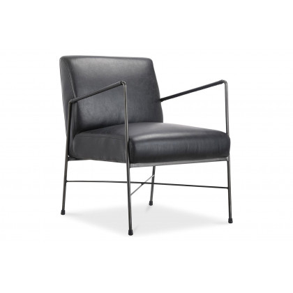 Moe's Dagwood Leather Armchair - Black