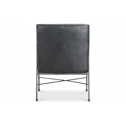 Moe's Dagwood Leather Armchair - Black