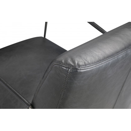 Moe's Dagwood Leather Armchair - Black