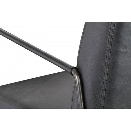 Moe's Dagwood Leather Armchair - Black