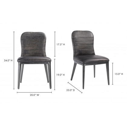 Moe's Shelton Dining Chair Set of 2 - Black