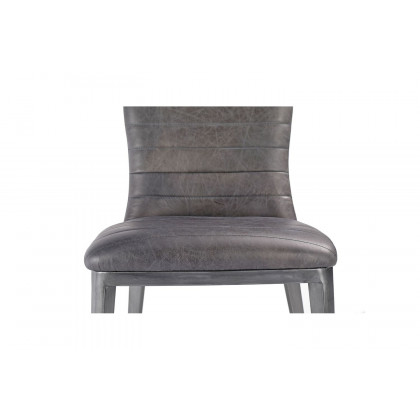 Moe's Shelton Industrial Dining Chair Set of 2 - Ebony, Leather
