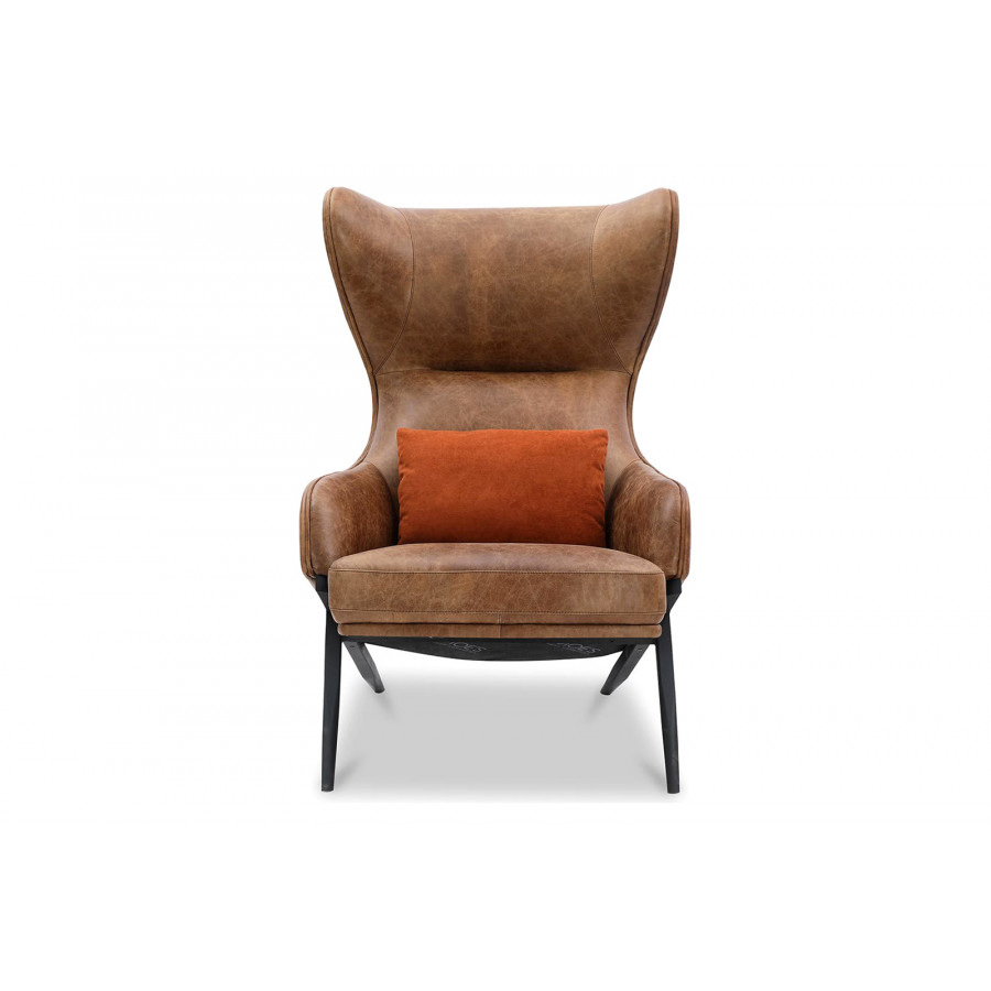 Moe's - Amos Leather Accent Chair in Brown