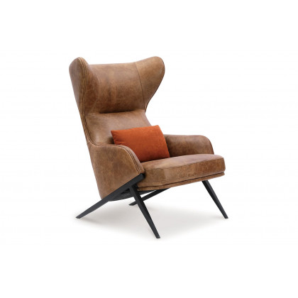 Moe's - Amos Leather Accent Chair in Brown