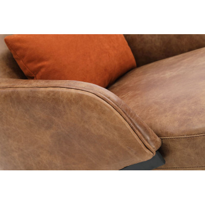 Moe's - Amos Leather Accent Chair in Brown
