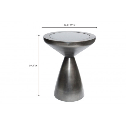Moe's Oracle Accent Table - Dark Gray, Small