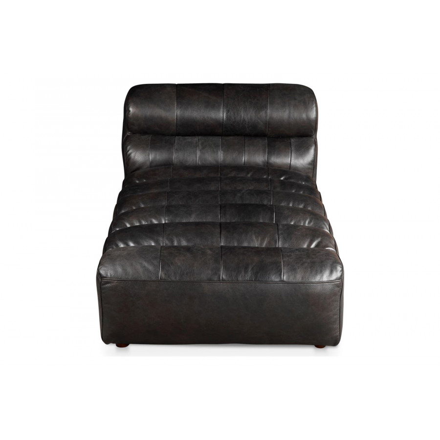 Moe's Ramsay Leather Chaise - Antique