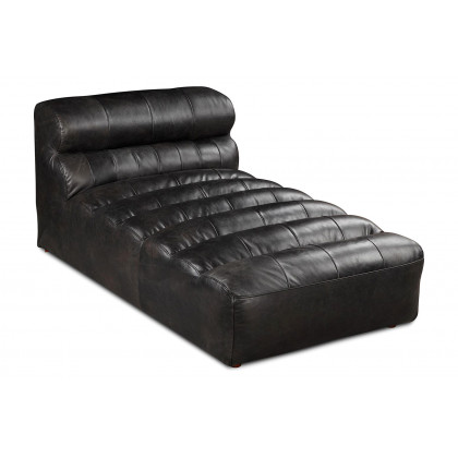 Moe's Ramsay Leather Chaise - Antique