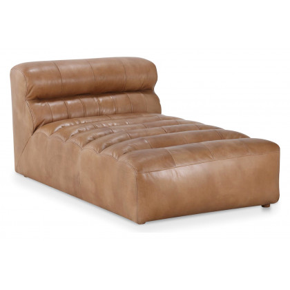 Moe's Ramsay Leather Chaise - Tan