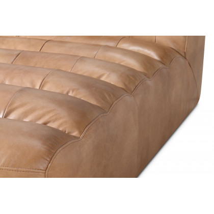 Moe's Ramsay Leather Chaise - Tan