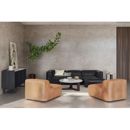 Moe's Luxe Slipper Chair - Tan