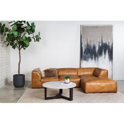 Moe's Luxe Ottoman - Tan