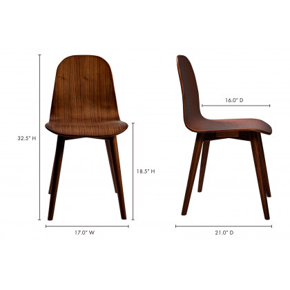 Moe's Lissi Dining Chair - Brown