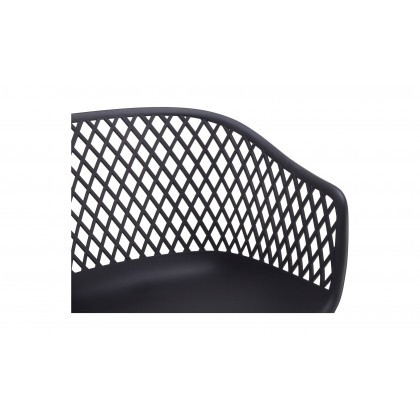Moe's Piazza Contemporary Outdoor Chair Set of 2 - Black