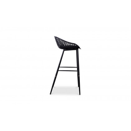 Moe's Piazza Contemporary Outdoor Barstool Set of 2 - Black