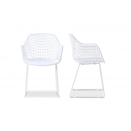 Moe's Honolulu Contemporary Chair Set of 2 - White