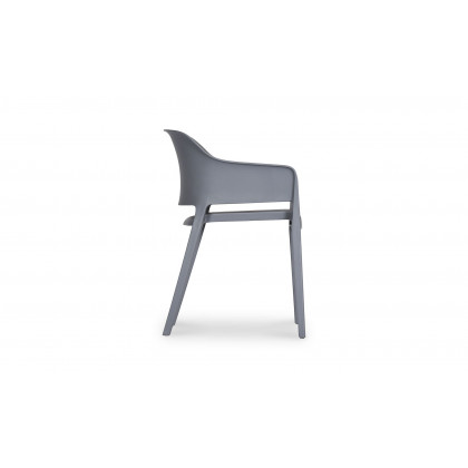 Moe's Faro Modern Dining Chair Set of 2 - Charcoal Gray
