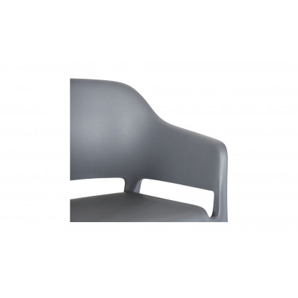 Moe's Faro Modern Dining Chair Set of 2 - Charcoal Gray