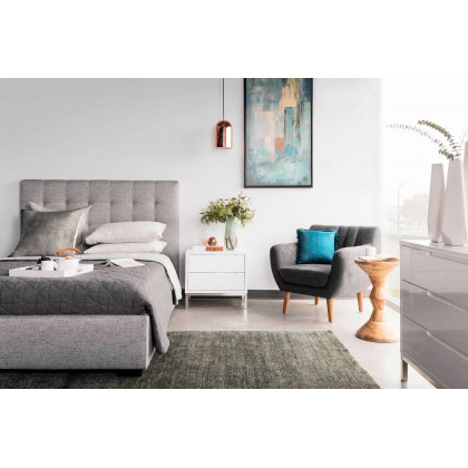 Moe's Belle Storage Bed - Gray, Queen