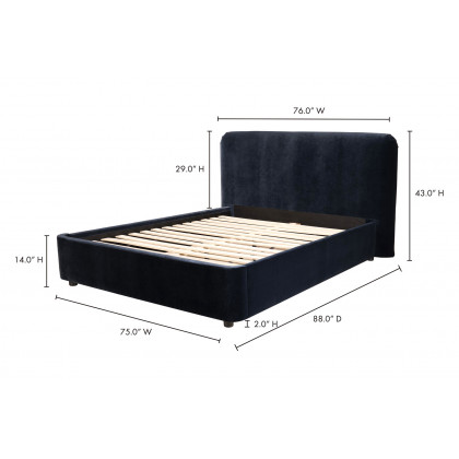 Moe's Samara Bed - Blue, Queen