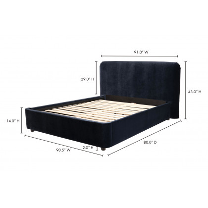 Moe's Samara Bed - Blue, King