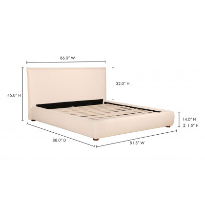 Moe's Recharge Bed - White, King