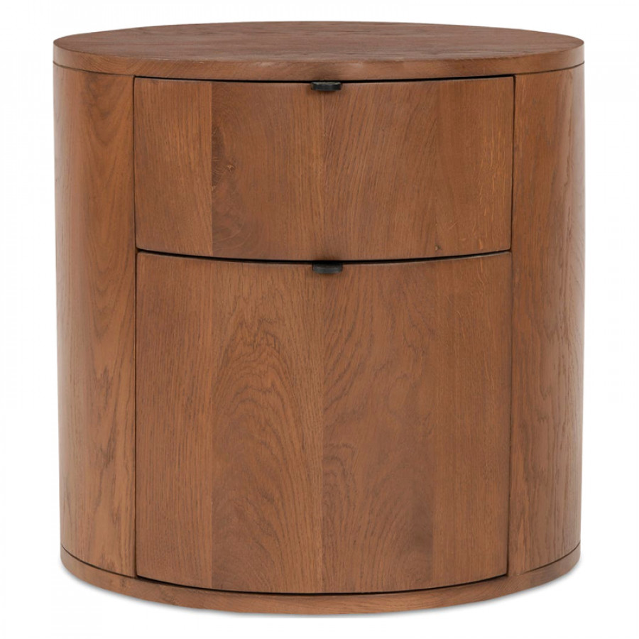 Moe's Theo Scandinavian 2-Drawer Nightstand - Brown