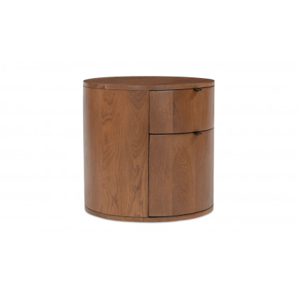 Moe's Theo Scandinavian 2-Drawer Nightstand - Brown
