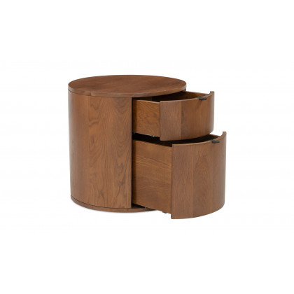 Moe's Theo Scandinavian 2-Drawer Nightstand - Brown