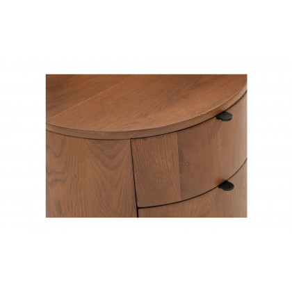 Moe's Theo Scandinavian 2-Drawer Nightstand - Brown